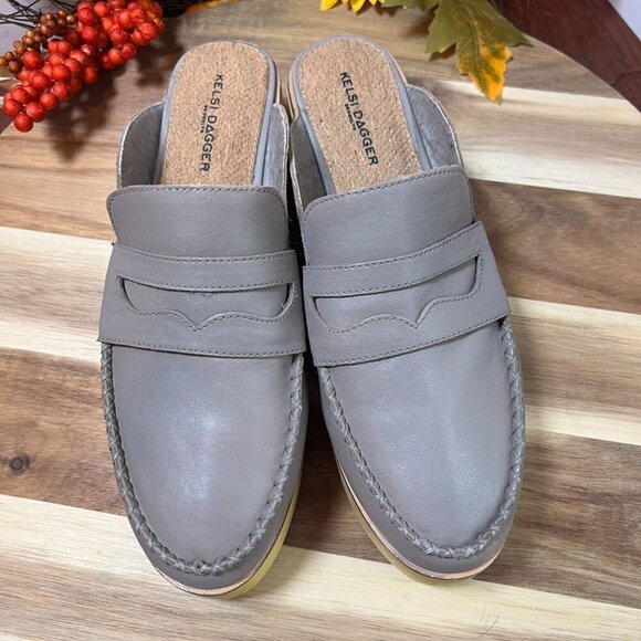 Kelsi Dagger Brooklyn Window Dove Clog Sz 9.5M in Wild Veg Leather - Picture 3 of 11